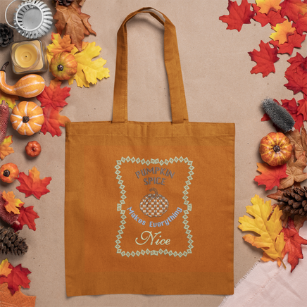 Pumpkin Spice Makes Everything Nice Machine Embroidery Design - sproutembroiderydesigns