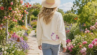 Garden Cancer Ribbon Machine Embroidery Design, Breast Cancer Embroidery Design - sproutembroiderydesigns