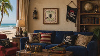 Work Like A Captain, Play Like A Pirate Machine Embroidery Design, Boat saying embroidery design - sproutembroiderydesigns