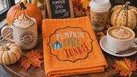 Pumpkin Spice Junkie Machine Embroidery Design - sproutembroiderydesigns