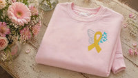 Butterfly Angel Cancer Ribbon Machine Embroidery Design, Breast Cancer Embroidery Design - sproutembroiderydesigns