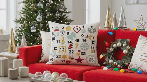 Christmas Advent Calendar Embroidery Design, Quick Stitch, Advent machine embroidery design