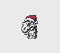 Christmas Dinosaur Machine Embroidery Design - sproutembroiderydesigns