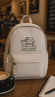 Coffee and Books Machine Embroidery Design, Stack of Books Embroidery Design, Quick Stitch - sproutembroiderydesigns