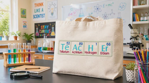 Teacher Periodic Table of Elements Machine Embroidery Design, teacher embroidery design, teacher embroidery gift, science embroidery design