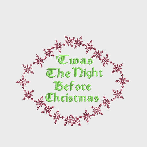 Twas the Night Before Christmas Machine Embroidery Design - sproutembroiderydesigns