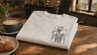 Coffee Skeleton Machine Embroidery Design, 2 Sizes - halloween embroidery design - Skeleton embroidery design - coffee embroidery design,
