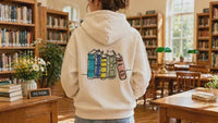 Stack of Books Machine Embroidery Design, 4 sizes, Scribble Doodle Design - sproutembroiderydesigns