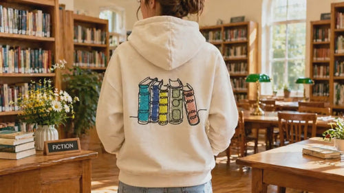 Stack of Books Machine Embroidery Design, 4 sizes, Scribble Doodle Design - sproutembroiderydesigns