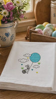 Heart Balloon Easter Bunny Machine Embroidery Design, 2 Sizes, Easter Embroidery Design, 4x4 hoop, 5x7 hoop, quick stitch - sproutembroiderydesigns