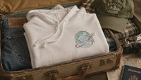 World Travel Globe Machine Embroidery Design, Plane embroidery, bon voyage - sproutembroiderydesigns