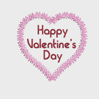 Happy Valentine's Day Modern Heart Machine Embroidery Design - sproutembroiderydesigns