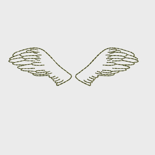 Angel Wings Embroidery Design, memorial embroidery design - sproutembroiderydesigns