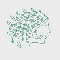 Leaf Woman Machine Embroidery Design - sproutembroiderydesigns