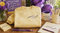 Alzheimer's Awareness Ribbon Machine Embroidery Design