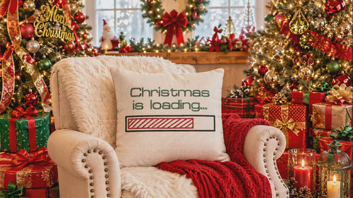 Christmas is Loading Machine Embroidery Design, Funny Christmas embroidery design