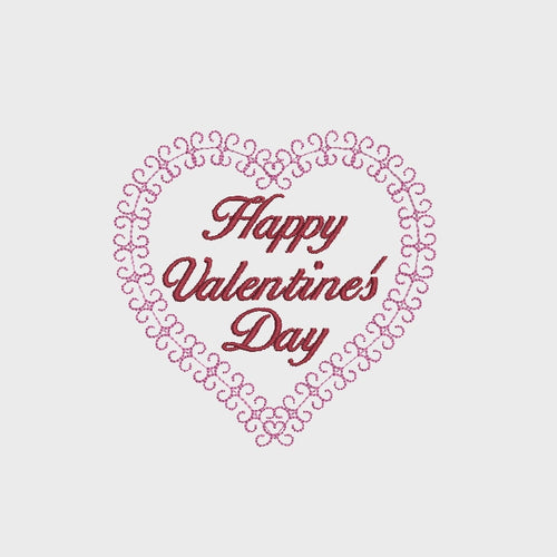 Happy Valentine's Day Machine Embroidery Design - sproutembroiderydesigns