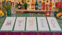 Collection of 6 Bar Glass Machine Embroidery Design, 3 Designs, Wine Glasses, Champagne - sproutembroiderydesigns