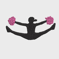 Cheerleader Machine Embroidery Design, 4x4 hoop