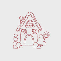 Gingerbread House Machine Embroidery Design, 4x4 hoop, Quick Stitch