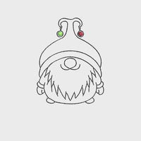 Christmas Ornament Gnome Machine Embroidery Design