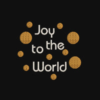 Joy To The World Polka Dot Christmas Machine Embroidery Design