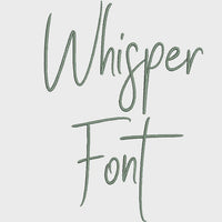 Whisper Font Machine Embroidery Designs, 3 sizes, Script embroidery, Alphabet font,  BX, PES, DST, VP3, csd, dst, exp, jef pcs, shv, vp3