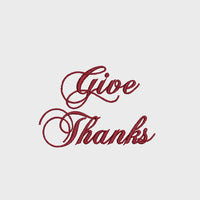 Give Thanks Thanksgiving Machine Embroidery Design