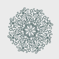 Floral Mandala Machine Embroidery Design, 2 sizes