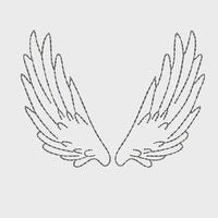 Angel Wings Embroidery Design, memorial embroidery design