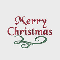 Merry Christmas Machine Embroidery Design - sproutembroiderydesigns