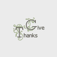 Give Thanks Thanksgiving Machine Embroidery Design