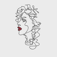 Silhouette Woman Machine Embroidery Design, 2 sizes