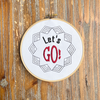 Let's Go! Machine Embroidery Design - sproutembroiderydesigns