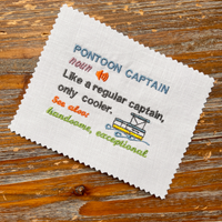 Pontoon Captain Definition Machine Embroidery Design, Boat saying embroidery design - sproutembroiderydesigns