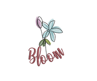 Bloom Sketch Flower Machine Embroidery Design - sproutembroiderydesigns