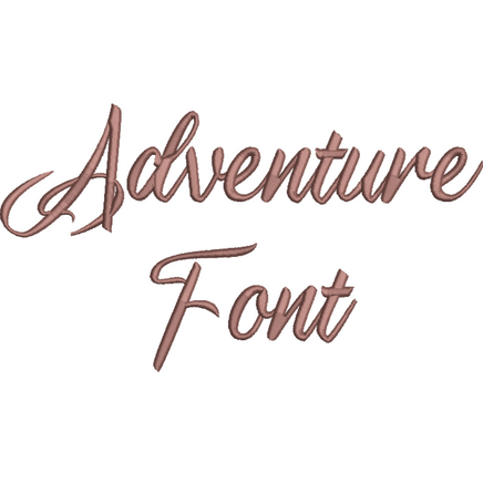 Adventure Script Font Machine Embroidery Designs, 4 sizes - sproutembroiderydesigns