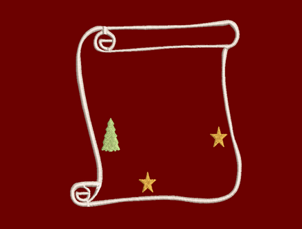 Blank Santa Letter Christmas Embroidery Design, 2 sizes, 4x4 and 5x7 hoop - sproutembroiderydesigns