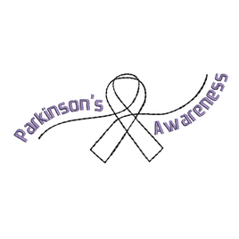 FREE Parkinson's Awareness Ribbon Machine Embroidery Design - sproutembroiderydesigns