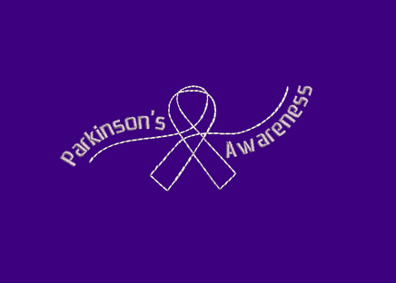 FREE Parkinson's Awareness Ribbon Machine Embroidery Design - sproutembroiderydesigns