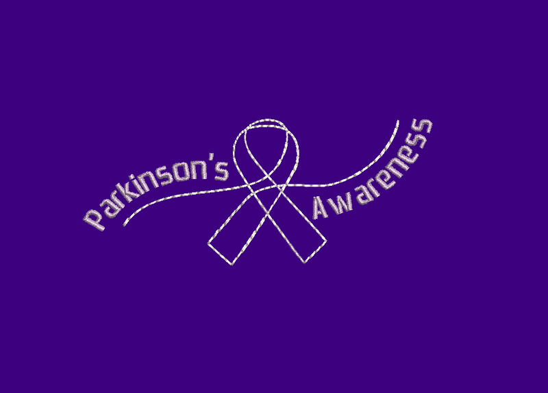 FREE Parkinson's Awareness Ribbon Machine Embroidery Design ...