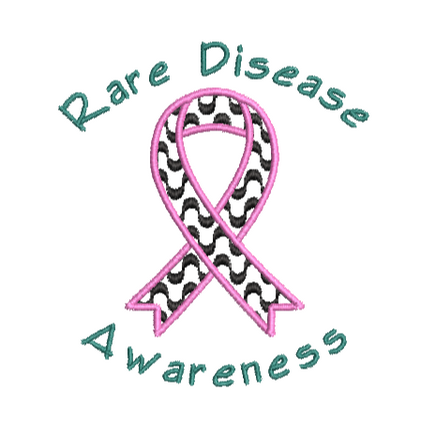 FREE Rare Disease Ribbon Machine Embroidery Design - sproutembroiderydesigns