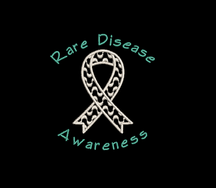 FREE Rare Disease Ribbon Machine Embroidery Design - sproutembroiderydesigns