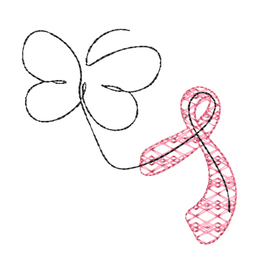 FREE Cancer Awareness Butterfly Ribbon Machine Embroidery Design - sproutembroiderydesigns