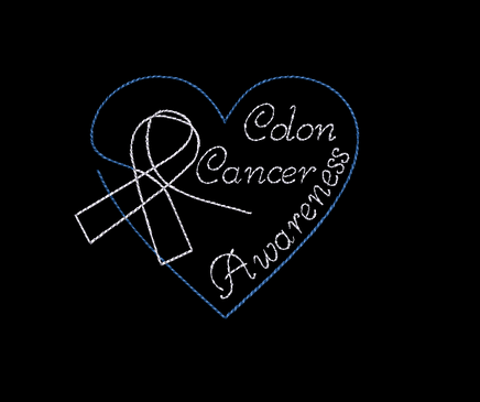 FREE Colon Cancer Awareness Ribbon Machine Embroidery Design - sproutembroiderydesigns
