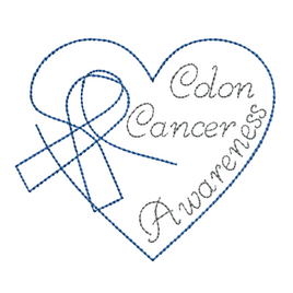 FREE Colon Cancer Awareness Ribbon Machine Embroidery Design - sproutembroiderydesigns