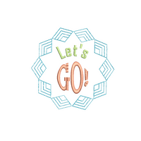 Let's Go! Machine Embroidery Design - sproutembroiderydesigns