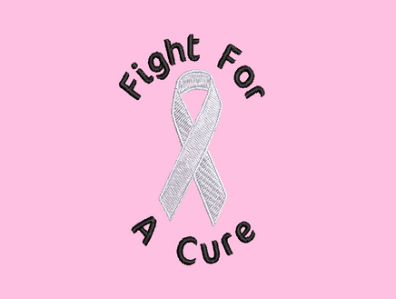 FREE Fight For A Cure Pink Cancer Ribbon Embroidery Machine Embroidery Design - sproutembroiderydesigns