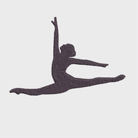 Leaping Dancer Machine Embroidery Design, 3 sizes