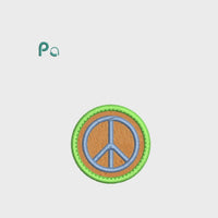ITH Peace Machine Patch Embroidery Design. In The Hoop Embroidery Design